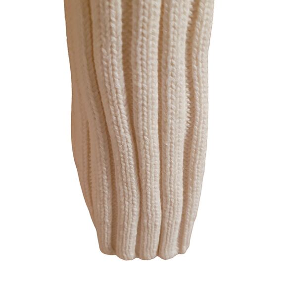 Taupe Tan Croft Barrow XLT Mens 100% Cotton Cable Knit Mock Turtleneck Sweater - Picture 3 of 3